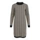 Object objray l/s knit dress aop black