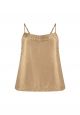 Aaiko maeven satin top warm beige