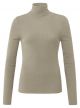 Yaya fine rib stitch sweater pure cashmere brown