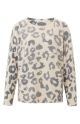 Yaya l/s sweater with all-over print sand dessin