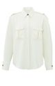 Yaya cargo blouse with epaulettes ivory white