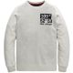 Pme legend crewneck cotton jacqu knit light grey