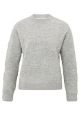 YAYA flower jacquard sweater formal gray melange