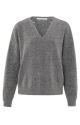 YAYA sweater with round v-neck formal gray