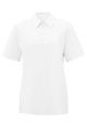 Yaya jersey top with woven shirt collar pure white