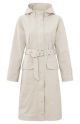 Yaya woven parka with belt chalk white