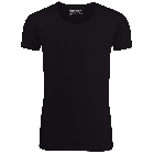 Garage tshirt deep r-neck body fit s/sl  zwart