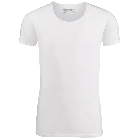 Garage tshirt deep r-neck body fit s/sl  wit