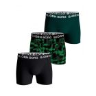 Bjorn Borg cotton stretch boxer 3p groen zwart gr