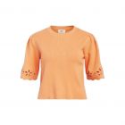 Object objreynard s/s knit pullover peach cobbler