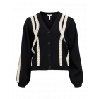 Object objulla knit l/s re cardigan black