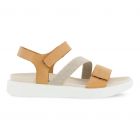 Ecco  Flowt W Flat Sandal Bruincombi