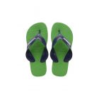 Havaianas kids max slipper blue denim / leaf green