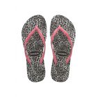 Havaianas slim leopard slipper black pink