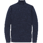 Cast Iron roll neck cotton heather plated dr blues