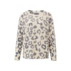 Yaya l/s sweater with all-over print sand dessin