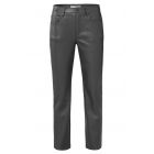 Yaya faux leather straight trouser pinstripe grey