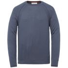 Cast Iron r-neck tech merino light china blue