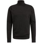 Cast Iron turtleneck trui cotton plated black