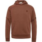 Cast Iron hooded regular fit cotton cappuccino