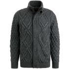 Pme legend zip jacket knit mixed yarn antracite