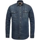 PME Legend l/s denim shirt tinted blue vintage