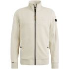 Pme legend zip jacket jacquard sweat bone white