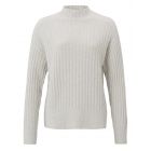 Yaya sweater turtleneck l/s ribbed details grey