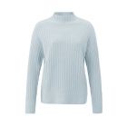 Yaya sweater turtleneck l/s ribbed details blue