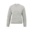 YAYA flower jacquard sweater formal gray melange