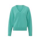 YAYA v-neck batwing sweater poolblue