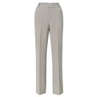 YAYA woven wide trousers elastic band dark sand