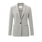 YAYA scuba blazer with stripe detail paloma grey