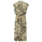 YAYA dress high neck geometric print green dessin