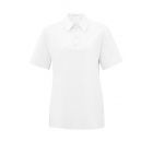 Yaya jersey top with woven shirt collar pure white