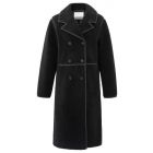 YAYA long teddy coat double breasted black