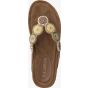 Lazamani Slipper Beads Wedge Beige