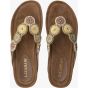 Lazamani Slipper Beads Wedge Beige