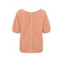 Yaya sweater boatneck puff sleeves coral orange