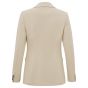 Yaya cotton scuba slim fit blazer beige