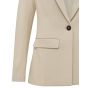 Yaya cotton scuba slim fit blazer beige