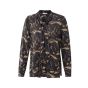 Yaya aop neck tie top l/s phantom