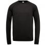 Cast iron crewneck slim fit merino wol black