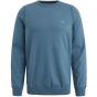 Cast iron crewneck cotton stretch bluefin