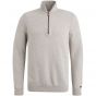 Cast iron half zip collar cotton mix silver birch