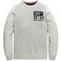 Pme legend crewneck cotton jacqu knit light grey