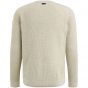 Pme legend r-neck cotton rib melee knit bone white