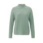 Yaya sweater turtleneck l/s ribbed details green