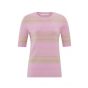 Yaya stripe fitted sweater sis pink dessin