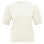 Yaya cable round neckline sweater chalk white